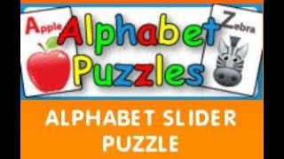 Alphabet Slider Puzzle Game Play  Crazy Game Zone [upl. by Eeryt]