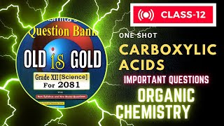 🟠Carboxylic Acids  Class12 Organic Chemistry  One shot Important Questions [upl. by Stempson]