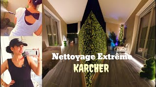 NETTOYAGE EXTRÊME AU KARCHER 👻 déco balcon terrasse treillis canisse [upl. by Dolphin]