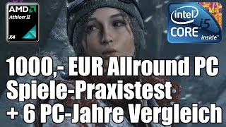 AllroundPC Spieletest  Vergleich mit dem 2010er Vorgänger System [upl. by Yenreit360]