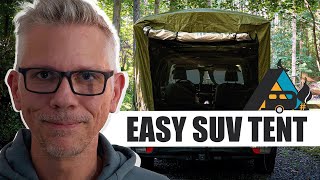 EASY SET UP  SUV ⛺️ TENT WITH AWNING amp MAGNETIC ATTACHMENT [upl. by Hein]