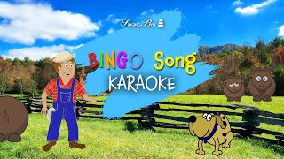 Bingo Song Karaoke with Lyrics for kids [upl. by Sivrahc]