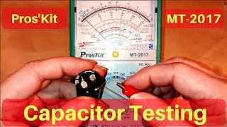 How to Test Capacitors with a ProsKit MT2017 Multimeter [upl. by Eniagrom872]