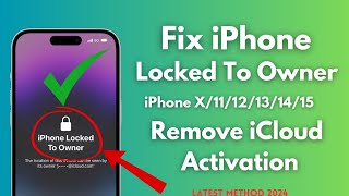 Fix iPhone Locked To Owner  Remove iCloud Activation Lock  Security Lockout  FIXED ✅ [upl. by Cherise]