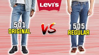 Levis 501 Original VS 505 Explained in 15 Seconds 🤯 [upl. by Yrekcaz]