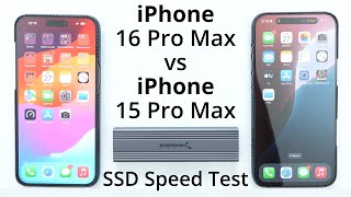 iPhone 16 Pro Max VS iPhone 15 Pro USBC SSD Speed Test [upl. by Llemej]