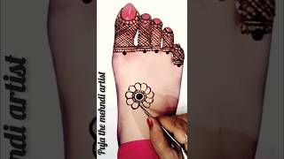 Pair ki mehandi designeasy bridal feet mehndi designmehndi Designs youtubeshorts trending [upl. by Nnorahs]