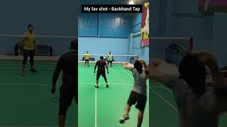 backhand shot at its best badminton shorts badmintonlovers [upl. by Nepets413]