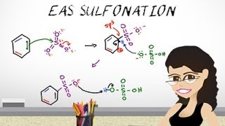 Aromatic Sulfonation Mechanism  EAS vid 5 By Leah4sci [upl. by Gillman]