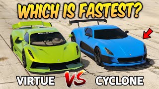 GTA 5 ONLINE  VIRTUE VS CYCLONE WHICH IS FASTEST [upl. by Dualc]