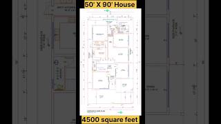 50 X 90 House Plan  50by90 Home Plan  Unique Ideas  with 2bhk Parking lobby ideas [upl. by Sibby]