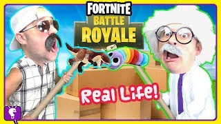 FORTNITE BOX FORTS in REAL LIFE Adventure with HobbyHarry and HobbyGrit by HobbyKidsTV [upl. by Bainter]