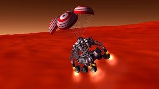 KSP  Sending ViewerBuilt Curiosity Replica to Duna  with skycrane [upl. by Laoj]