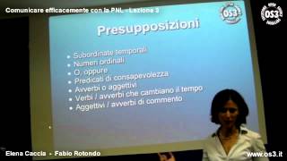 Comunicare efficacemente con la PNL  Lezione 3 [upl. by Vig423]