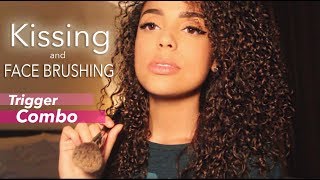 ASMR Kiss and MakeUp  Kisses  Face Brushing TRIGGER COMBO [upl. by Ida]