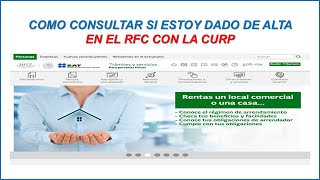 COMO CONSULTAR SI ESTOY REGISTRADO EN EL RFC CON LA CURP 2024 [upl. by Roskes]