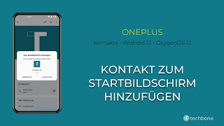 Kontakt Zum Startbildschirm hinzufügen  OnePlus Android 12  OxygenOS 12 [upl. by Hildagarde]