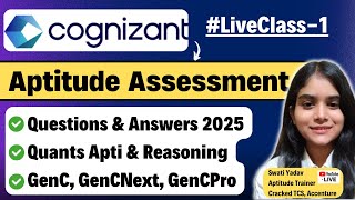 Cognizant Aptitude Questions amp Answers Previous Year Questions Cognizant Aptitude Assessment 2025 [upl. by Kuebbing]