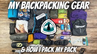 Everything I Bring BACKPACKING amp How I Pack My Pack  2024 [upl. by Ardnos]