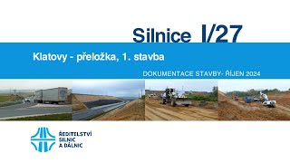 I27 Klatovy přeložka 1 stavba dokumentace stavby 102024 [upl. by Sihtam]