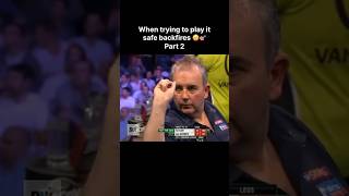 When trying to play it safe backfires 🤯🎯  Subscribe for daily darts darts mvg philtaylor [upl. by Radbourne]