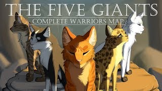 The Five Giants COMPLETE Warrior Cats MAP [upl. by Festus]