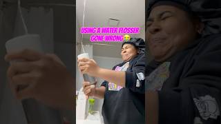 Using A Water Flosser Gone WRONG trending funny beautyproducts health temu [upl. by Nerine]