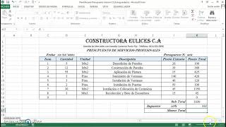 Cómo Elaborar un Presupuesto en Excel  Plantilla para Descargar [upl. by Weiler613]