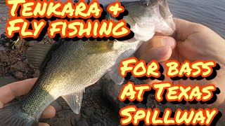 Tenkara amp Fly Fishing for Bass at Texas Spillway BassOnTheFly FlyFishing [upl. by Ebsen]