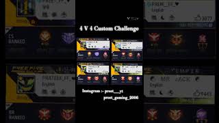 Free fire max me 4V4 Custom challenge 💪💪💪💪 [upl. by Ayoted]