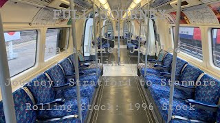 Full Journey on the 1996 Stock Jubilee line from Stratford to Stanmore [upl. by Godbeare961]