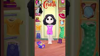 my talking angela 2 in cruella style cartoon disney movie angelacotton funny dog [upl. by Camden]