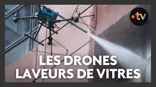 Les drones laveurs de vitres une méthode innovante [upl. by Arykat556]