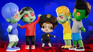 Police Officer vs Zombie song  More Nursery Rhymes and kids song  Sim Song [upl. by Nicolina]