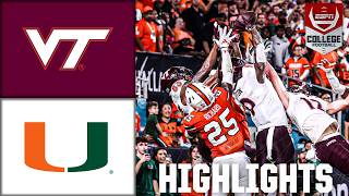 Virginia Tech Hokies vs Miami Hurricanes  Full Game Highlights  ESPN College Football [upl. by Atsyrk774]