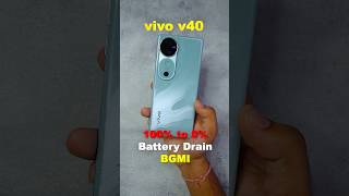 vivo V40  BGMI 100 to 0 Battery Drain Test [upl. by Boycey]