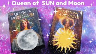 ☀️Queen of The Sun Oracle vs🌙 Queen of The Moon Oracle 🌅 Side by Side Comparison✨🌛🎑 [upl. by Cykana]