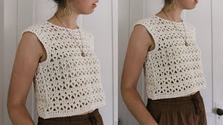 Hermosa puntada para chaleco en la técnica de crochet tejido paso a paso [upl. by Fern]