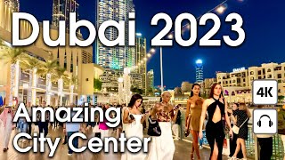 Dubai 🇦🇪 Amazing City Center Burj Khalifa  4K  Walking Tour Compilation [upl. by Damick]