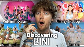 DISCOVERING BINI Karera Pantropiko Cherry On Top Salamin Salamin  MV Reaction [upl. by Aushoj]