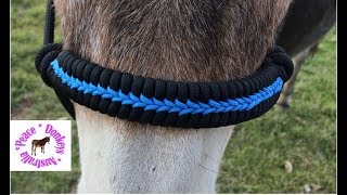 Centre stitched paracord noseband without stitching for horse halter [upl. by Penelopa]