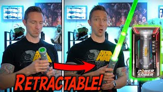 Worlds 1st Retractable Lightsaber For Sale Power Saber Unboxing  Review [upl. by Lavelle888]