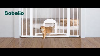 Upgrade to Babelios Baby Gate with Cat Door [upl. by Samson288]