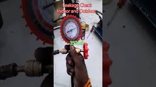 Split Ac Leakage Check Indoor and Outdoor Leakage Check AHU VRV HVAC MRAC Servicing short [upl. by Farrel311]