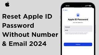 How to Reset Apple ID Password Without Phone Number 2024  Forgot Apple ID Password [upl. by Rumpf]