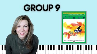 Group 9 Alfreds Basic Piano  Level 1B Technic [upl. by Aitnecserc]