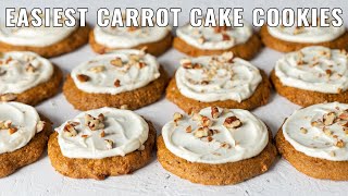 30MINUTE Cookies  Easiest Carrot Cake Cookies With Frosting [upl. by Thgiwd]