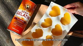 How to make homemade Gelatin gummies  Healthy snack for skin and gut [upl. by Bough119]