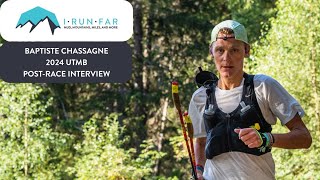 Baptiste Chassagne Post2024 UTMB Interview [upl. by Carli601]