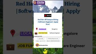 Red Hat off Campus Hiring Software EngineerApply Now [upl. by Sholes]